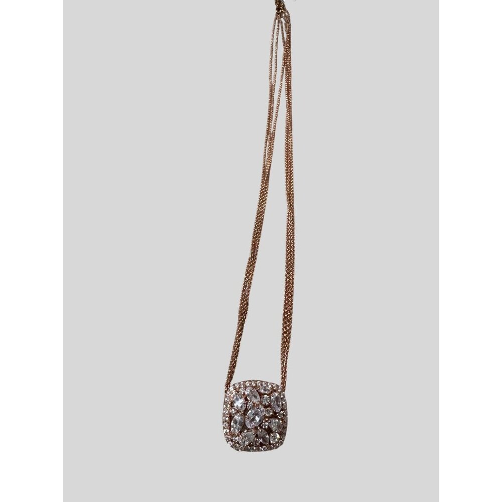 Giani Bernini 18K Rose Gold Over Sterling Silver Cubic Zirconia Pendant Necklace - Picture 4 of 13